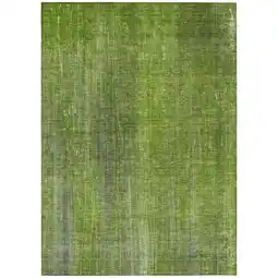 Walmart Addison Rugs Machine Washable Indoor/ Outdoor Ombre Solid Chantille Rug 5' x 7'6 - Green offer