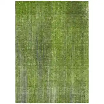 Walmart Addison Rugs Machine Washable Indoor/ Outdoor Ombre Solid Chantille Rug 5' x 7'6 - Green offer