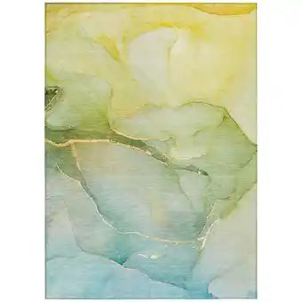 Walmart Addison Rugs Machine Washable Indoor/ Outdoor Watercolor Chantille Rug Green - 5' x 7'6 offer