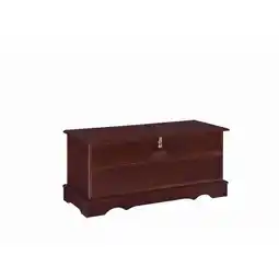 Walmart 18.5 x 40 x 16 in. Traditional Chic Lift Top Wooden Chest with Locking Lid, Dark Brown offer