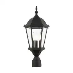 Walmart Livex Lighting - Hamilton - 3 Light Outdoor Post Top Lantern in Traditional offer