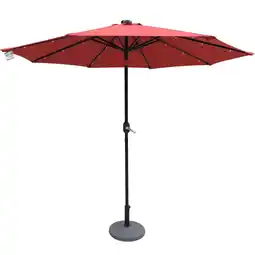 Walmart Island Umbrella Mirage Fiesta 9-ft Octagonal Market Umbrella with Solar LED Lights offer