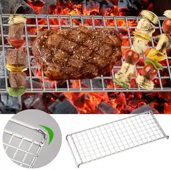 Walmart Kugisaki Clearance Barbecue Grill Net Stainless Steel Grill Net for Small Lightweight Grill offer