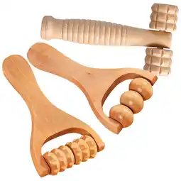 Walmart 3pcs Wood Massage Tools Wooden Foot Massager Rollers Home Rolling Foot Massagers Tool offer