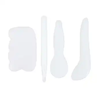 Walmart 4Pcs Natural Jade Massager Body Gua Sha Board Practical Massaging Tool White offer