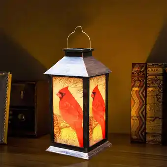 Walmart syenll Plastic Solar Powered Hanging Lanterns, LED Cardinal Lights Waterproof offer