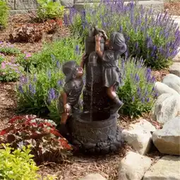 Walmart Goyard 50-0002-GYW Boy & Girl Water Outdoor Fountain offer