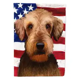 Walmart Airedale Terrier American Flag Flag Canvas House Size offer