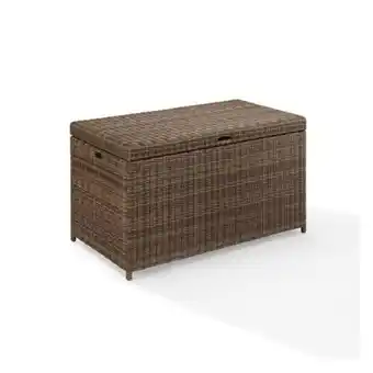 Walmart Bradenton Wicker Patio Storage Bin In Weathered Brown offer