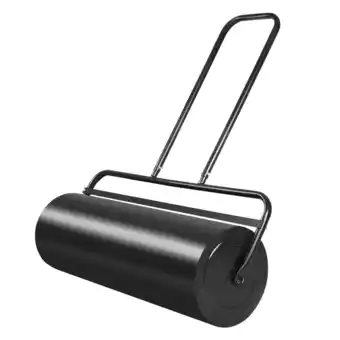 Walmart Gymax 13-Gallon Lawn Roller Heavy-Duty Steel Push/Pull Sod Roller 24'' x13'' Black offer