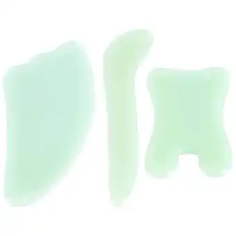 Walmart 3Pcs Jade Gua Sha Treatment Plate Scraping Therapy Plate Scraping Plate Scraping Bar (Olive Green) offer