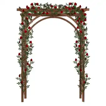 Walmart Ktaxon Outdoor Wooden Garden Arbor for Climbing Plants-84.65 H offer