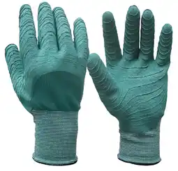 Walmart Expert Gardener Latex Ripple Grip Gloves, Size Medium, Grassy Green Color offer