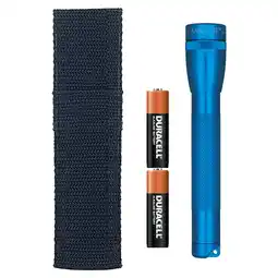 Walmart Mini Maglite AA Flashlight, 2 AA, 14 Lumens, Blue, Holster offer