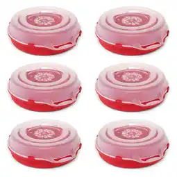 Walmart Homz 24'' Holiday Christmas Plastic Wreath Storage Box, Red (6 Pack) offer