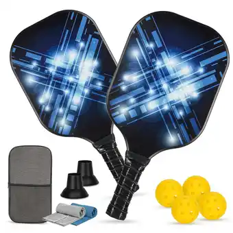 Walmart Loewten Pickleball Paddles, USAPA Approved Fiberglass Pickleball Set ​for Men Women offer