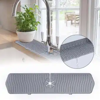 Walmart 24in Faucet Sink Splash Water Guard Mat Silicone Kitchen Slip Drain Pad Non-Slip offer