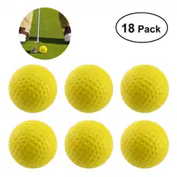 Walmart Zoyueyie WINOMO 18PCS Practice Balls Dimpled Elastic Indoor Outdoor Training Balls (Yellow) offer