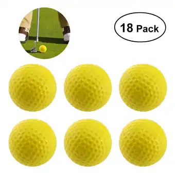 Walmart Zoyueyie WINOMO 18PCS Practice Balls Dimpled Elastic Indoor Outdoor Training Balls (Yellow) offer