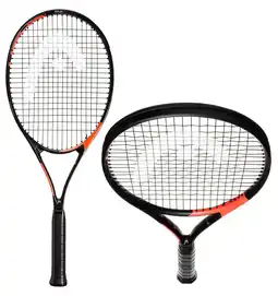 Walmart ZRQarq Ti. Radical Tennis Racket - Pre-Strung Light Balance 27 Inch Racquet, Gray/Orange offer