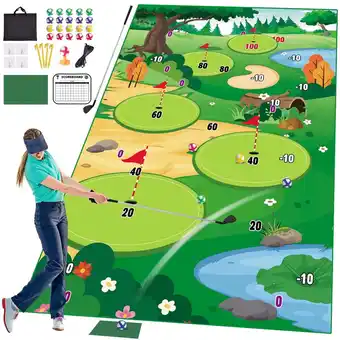 Walmart Vatos Outdoor Golf Chipping Game Mat with Club, Toy Sports Equipment Stick Chip Game offer