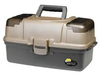 Walmart Plano Fishing, Large 3-Tray Tackle Box, Top Access, Graphite/ Sandstone offer