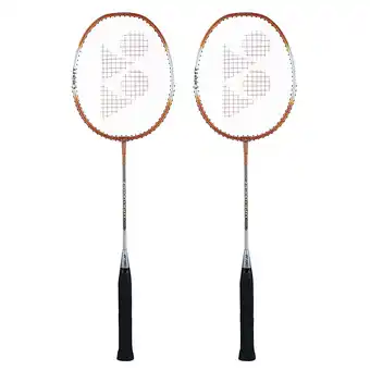 Walmart Yonex ZR 100 Light Aluminium Badminton Racquet with Full Cover, Set of 2 Orange offer