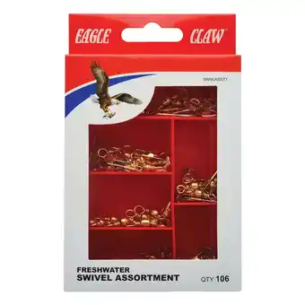 Walmart Eagle Claw 106 Piece Swivel Assortment offer