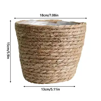 Walmart DBYLXMN Flower Pots Cover Storage Woven Planter Straw Flower Pot Flowerpot Big offer