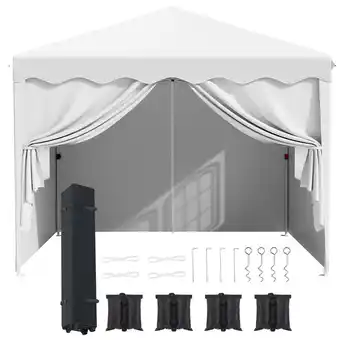 Walmart Pirecart 10 x 10ft Pop-up Canopy Tent Outdoor Canopy Folding Shelter with 4 Removable Sidewalls offer