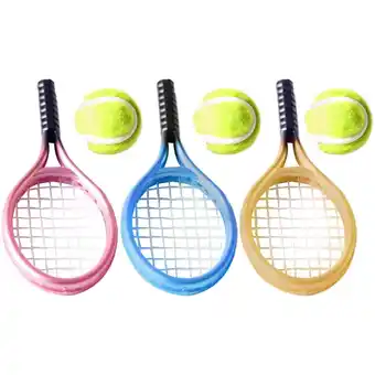 Walmart Jiyike 3 Sets Tennis Racket Decors Photography Props Mini Tennis Rackets Ornaments offer