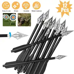 Walmart 12Pcs Crossbow Bolts 6.5 Aluminium Arrows Broadhead Mini offer