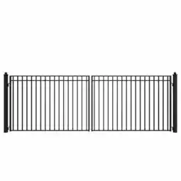 Walmart ALEKO Steel Dual Swing Black Driveway Gate Madrid Style 18 x 6 feet offer