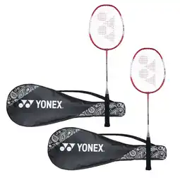 Walmart Yonex ZR 100 Light Aluminium Badminton Racquet with Full Cover, Lightweight, Red, Set of 2 offer