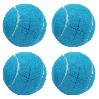 Walmart Blue Precut Tennis Balls Cover Glide Balls 4Pcs Tennis Balls For Furniture Legs And Floor offer