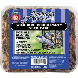 Walmart Americas Favorite 2.25 lbs Bird Block Party Large Seed Cake - Pack of 8 offer