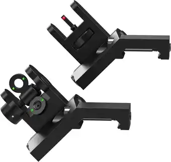 Walmart Feyachi 45 Degree Offset Iron Sight Flip up Fiber Optics Backup Front and Rear Iron Sight Set offer