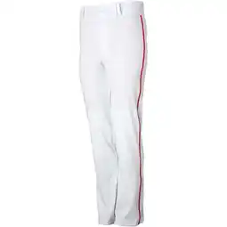 Walmart Wire2wire Men's Tournament Open Bottom Piped Baseball Pant White/Scarlet S offer