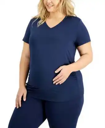 Walmart MSRP $30 Id Ideology Plus Size Maternity T-Shirt Navy Size 1X offer