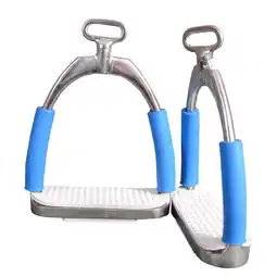 Walmart 3 In Neck Hilason Western Slanted Stainless Steel rubber Pad Stirrups offer