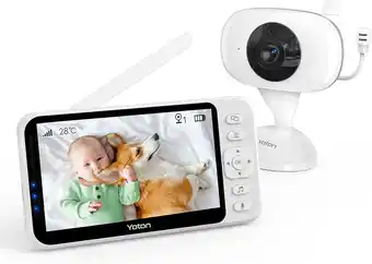 Walmart Yoton Video Baby Monitor with 4.3-Inch Display, 30-Hour Battery, Night Vision, Two-Way Talk offer