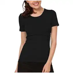 Walmart ZVNAΖH Womens Postpartum Top Nursing Tees for Breastfeeding Crewneck Short Sleeve Maternity Shirts offer