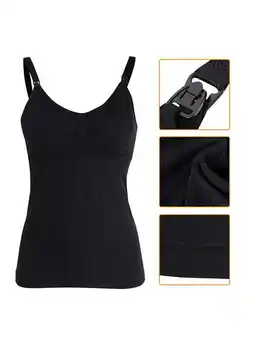 Walmart Slim Breastfeeding Tank Top with Built-in Nursing Bra Maternity Vest Undershirt, Nursing Tank Top offer