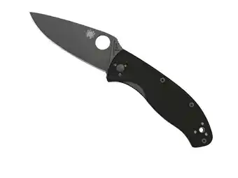 Walmart Spyderco Tenacious G-10 Pocket Folding Knife 3.4 Plain Black Blade - C122GBBKP offer