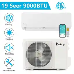 Walmart UBesGoo Wifi Enabled 9000 BTU (19 BTU DOE) 100-450 sq ft Mini Split Air Conditioner, White offer