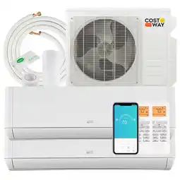 Walmart Costway 18K BTU 2 Zone 9K+9K BTU 22 SEER2 Mini Split Air Conditioner Work with Alexa offer