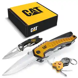 Walmart Cat 3 Piece 9-in-1 Multi-Tool, Knife, and Multi-Tool Key Chain Gift Box Set - 240125 offer