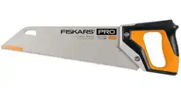 Walmart Fiskars 15 in. Power Tooth Steel Universal Hand Saw, Black & Orange - 13 TPI Coarse offer