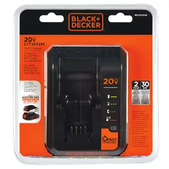 Walmart BLACK DECKER 12 Volt and 20 Volt Lithium-Ion Battery Fast Charger, BDCAC202B offer