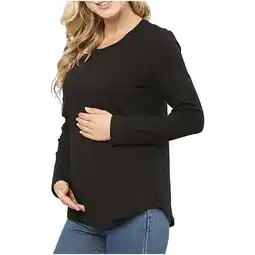 Walmart ZVNAΖH Womens Maternity Long Sleeve Breastfeeding Nursing Tops Shirts Pregnancy Clothes S-3XL offer